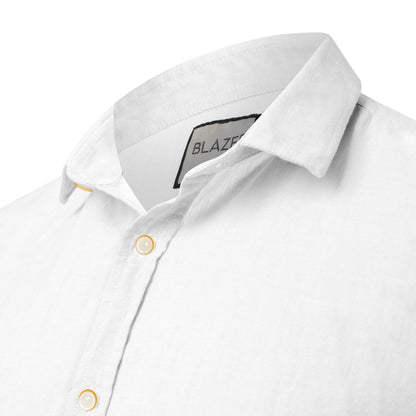 Linen Shirt Long Sleeve - Ocean